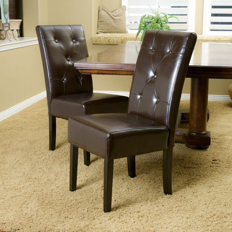 Taylor Bonded Leather Dining Chair Set 2ct - Christopher Knight Home, 3 of 6