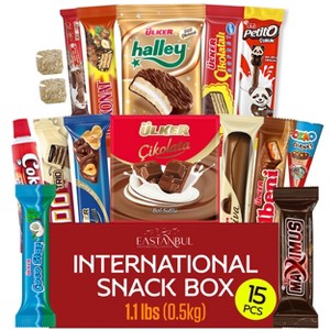 Eastanbul International Snack Box, 15 Chocolate Assortment Bars, 1.1lb - 1 of 4