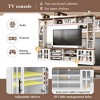 95.5" Wall Unit Entertainment Center with Bookshelves for TVs up to 80",TV Stand Media Console with Tempered Glass Doors,Storage Cabinet - 4 of 4
