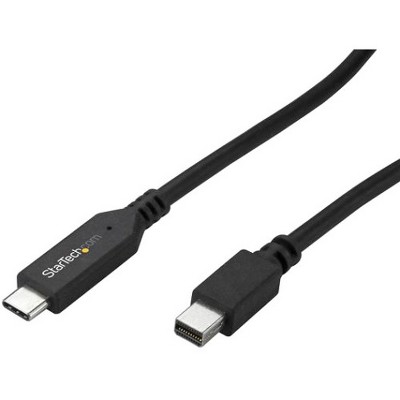 StarTech.com 1m / 3 ft USB-C to Mini DisplayPort Cable - USB C to mDP Cable - 4K 60Hz - Black - USB-C to Mini DisplayPort Cable and adapter in one