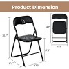 FurnitureR Folding Chairs with Padded Seats and Steel Frame, Modern Foldable Chairs for Home Office, Indoor and Outdoor Events - 2 of 4