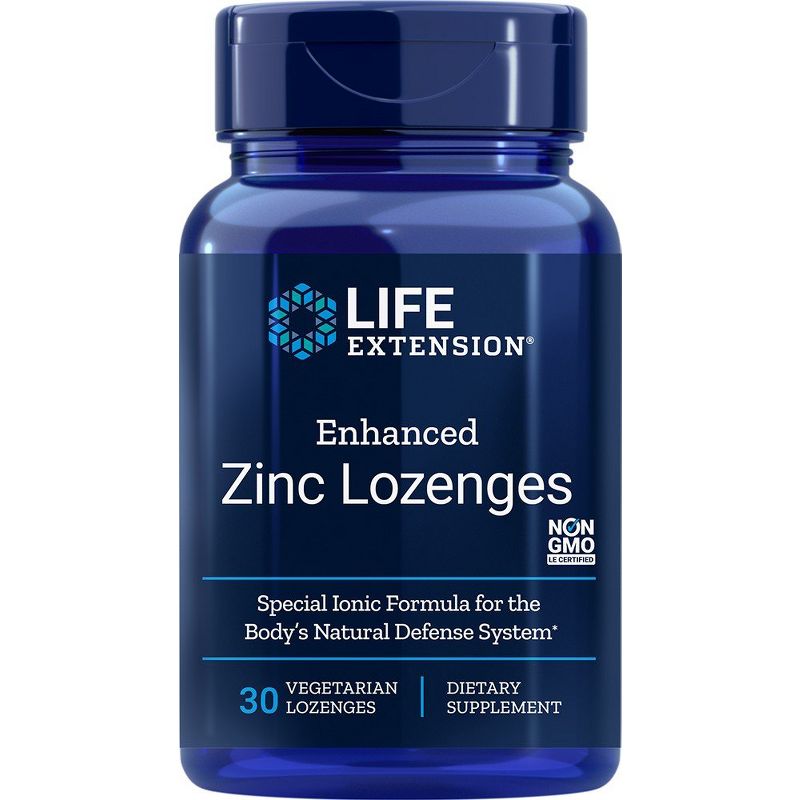 Life Extension Enhanced Zinc Lozenges-(Peppermint)  -  30 Lozenge, 1 of 3