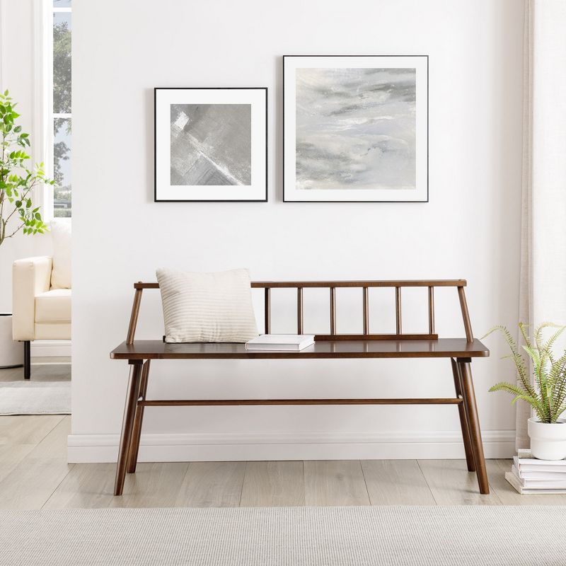 Transitional Low-Back Spindle Entryway Bench - Saracina Home, 5 of 10