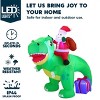 JOYFY 6 FT Christmas Inflatable Outdoor Decoration, Dinosaur with Santa Inflatable with LEDs for Xmas Party Indoor, Outdoor, Yard, Garden Winter Décor - 3 of 4