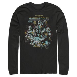 Men's Star Wars The Mandalorian Protect The Child Long Sleeve Shirt - 1 of 4