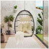 VisioGear Egg Chairs, Patio Egg Chair, Outdoor Garden Egg Swing Chair Hanging Chair for Bedroom Living Room, Yellow, 28.70"*28.5"*55.6" - 4 of 4