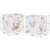 Sweet Jojo Designs Girl Set of 2 Kids' Decorative Fabric Storage Bins  White Taupe and Pink - 3 of 3