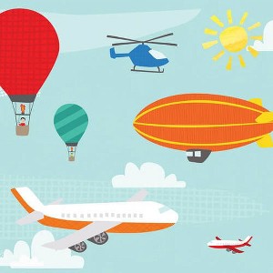 Oopsy Daisy's Move Me By Air - Sky Traffic Canvas Wall Art - Size 10x10 - 1 of 1