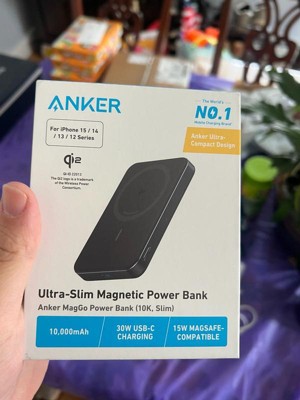 Anker MagGo Power Bank, Ultra-Slim 10,000mAh Magnetic Battery Pack