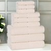 Smart Twist Viscose Cotton Blend Medium Weight Solid Thick Border Towel Set by Blue Nile Mills - 2 of 4