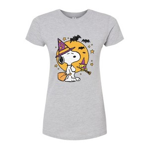 Women's - Peanuts - Snoopy Woodstock Witchcraft Fitted Graphic T-Shirt - 1 of 4