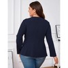 Clearlove Women's Plus Size Blazer Business Casual Two Button Suit Jacket - 4 of 4