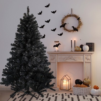 Northlight Full Colorado Spruce Artificial Halloween Tree - 7' - Black - Unlit