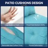 Buenhomino Outdoor Seat Cushion Set 25 x 22 x 4 Inch,Waterproof & Fade Resistant Outdoor Chair Cushions,Deep Seat Cushion with Removable Cover - 4 of 4
