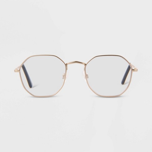 Round gold deals reading glasses