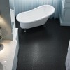 Vynxaria Waterproof  Slip Resistant: 12 Piece Set of 12x12 Black Plastic Tiles with Pebble Pattern for Bathroom, Balcony More - 2 of 4