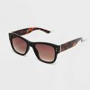 Women's Shiny Plastic Square Sunglasses - Universal Thread™ - image 2 of 2