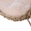 Gulches' Beige Woven Cat Bed, an Elevated Hand - Crafted Banana Leaf Kitten House with Pad - 4 of 4