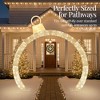 Best Choice Products Outdoor Christmas Lighted Archway Decoration, Large 9.5ft w/Gold Ornament Cap, 330 LED Lights, Holiday Yard Décor - 3 of 4