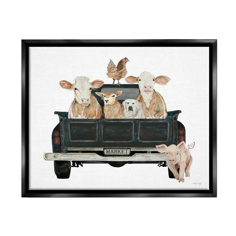 Stupell Industries Farm Animals in TruckFloater Canvas Wall Art, 1 of 6