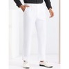 Lars Amadeus Men's Regular Fit Flat Front Chino Business Wedding Suit Pants - 3 of 4