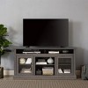 TIRAMISUBEST Entertainment Center Farmhouse TV Cabinet Media Console Table with Glass Doors,Modern TV Stand for up to 65 Inch TVs - 2 of 4