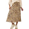 Women's Plisse Leopard Midi Skirt - ESQUALO - 2 of 4