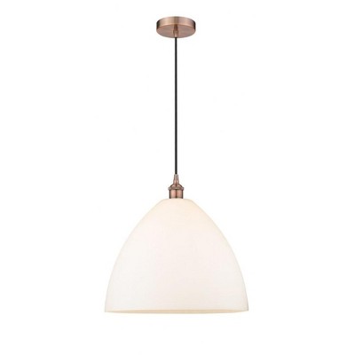 Edison Dome - 1 Light Cord Hung Pendant In Industrial Style-17.75 Inches Tall and 16 Inches Wide