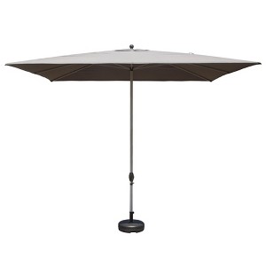 Okak Rectangle Beach Umbrella with Crank Lift and Tilt Function, Outdoor Umbrella with Fading-Resist Cover, Sun Umbrella for Yard - 1 of 4