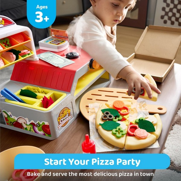 Juguete Interactivo de Horno de Pizza para Niños con Luz y Sonido, Juguete de Cocina de Imitación, Juguete Educativo, Regalo de Cumpleaños para Niños y Niñas de 3 4 5 6 Años 3
