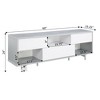 Breighton Home Newport Ventura TV Stand for TVs up to 60" Gray Faux Croc/White - 4 of 4