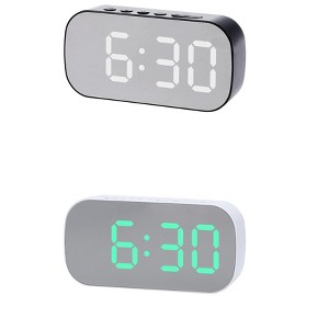 REGALWOVEN 2 Pcs Plastic Digital Corded Adjustable Electric Alarm Clock 5.1 x 2.6 x 1.4 inches - 1 of 4