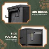 10-Drawer Fabric Dresser, Sturdy Metal Frame Organizer Unit with Side Pockets and Hooks for Bedroom, Living Room, Hallway, Black - 4 of 4