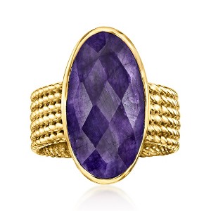 Ross-Simons 11.00 Carat Sapphire Ring in 18kt Gold Over Sterling - 1 of 4