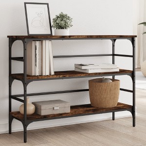 vidaXL Console Table Smoked Oak 39.4 in.x12.6 in.x29.5 in. Engineered Wood - 1 of 4