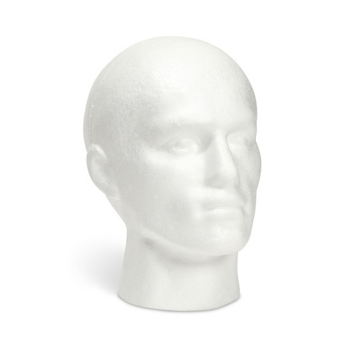 White Wig Heads Foam Styrofoam Mannequin *Box of 5* Wig Heads 
