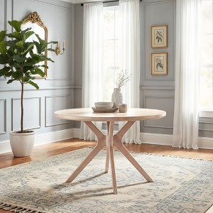 Cross Leg Round Dining Table (47in x 47in / 1194mm xm 1194mm) - 1 of 4
