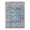 Delara Machine Washable Area Rug, Soft & Durable, Non-Slip Rug for High Traffic Areas, Blue/Turquoise - 3 of 4