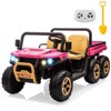 Jojoka 24V 4WD 6-Wheel Ride-on Dump Truck, 2-Seater Electric UTV with Remote Control, Dump Bed & Shovel, Music, LED Lights - 4 of 4