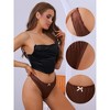 Allegra K Women's Satin G-Strings Light and Breathable Thongs - 3 of 4