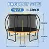 UNISOAR Trampoline Outdoor 12FT with Enclosure and Ladder,  Black&Orange Color - 3 of 4