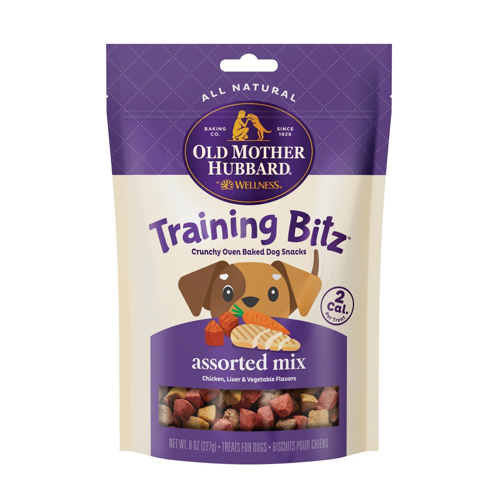 Old Mother Hubbard by Wellness Training Crunchy Dog Treat Bitz with Chicken Flavor - 8oz