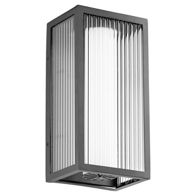Quorum Lighting Maestro 3-Light LED Outdoor Wall Mount, Noir Finish, Wet Rated