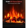 Etust 24" Electric Fireplace Heater for Indoor Use, Freestanding Stove with 3D Panoramic Flame, Adjustable Thermostat & Dual Heat Settings - 3 of 4