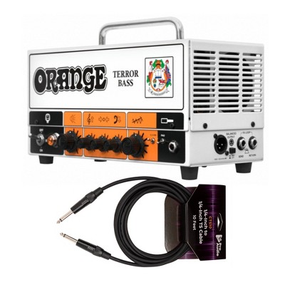 Orange Amps 500W Terror Bass Head Bass Amp with 10 Feet TS Guitar Cable Bundle