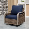 EAGLE PEAK Rocking Chair, Swivel Rocker, Rattan Patio Furniture, 1 Chair - 2 of 4