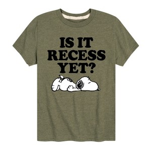 Boys' - Peanuts - Is It Recess Yet Short Sleeve Graphic T-Shirt - 1 of 4