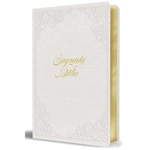 Biblia Católica: Letra Grande. Símil Piel Blanca: Boda, Quinceañera, Primera Comu Nión / Catholic Leathersoft White Bible: Bride, Quinceanera, First - 1 of 1