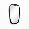 LuxenHome 30-Inch Tall Oblong Rounded Black with Gold Iron Metal Frame Wall Mirror - 4 of 4