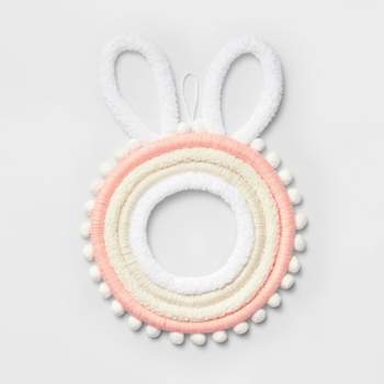12" Easter Coiled Yarn Bunny Wreath - Spritz™